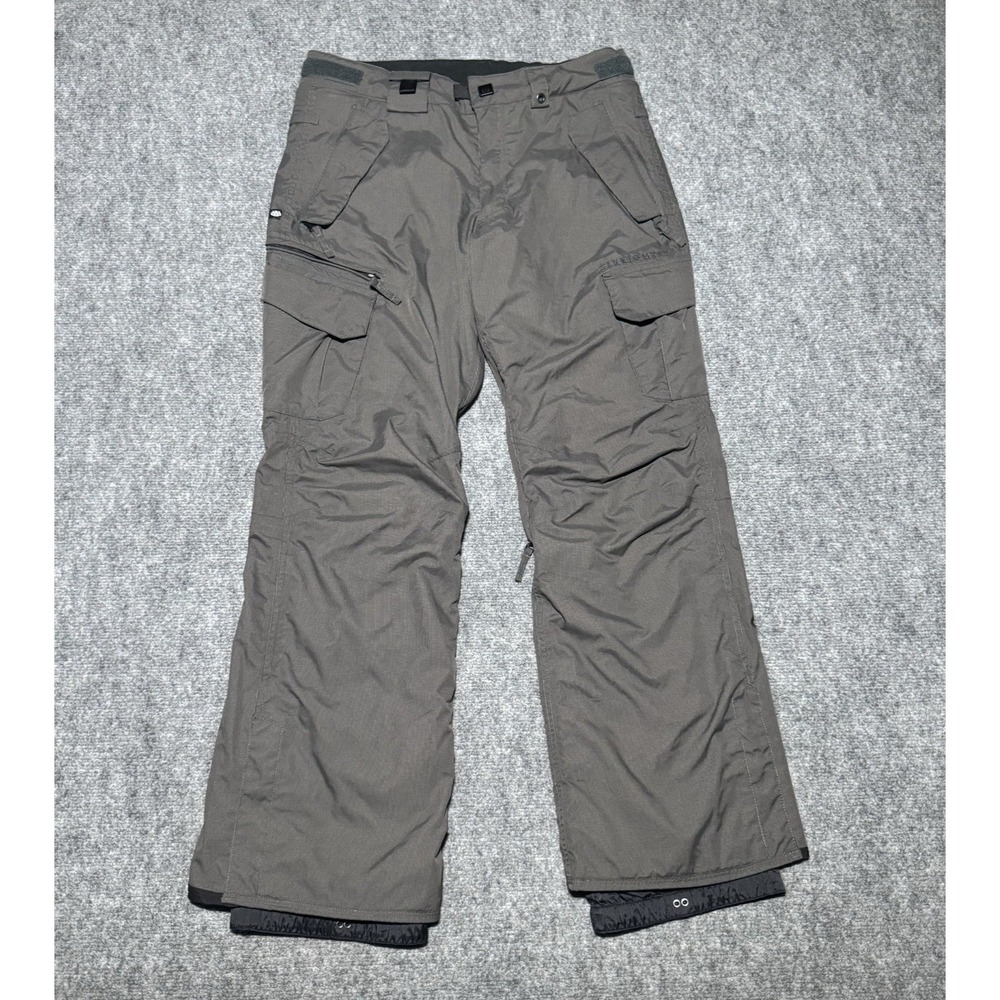 686 Smarty 3-in-1 Snow Cargo Pants Men Small Gray W/ Fleece Liner Detachable